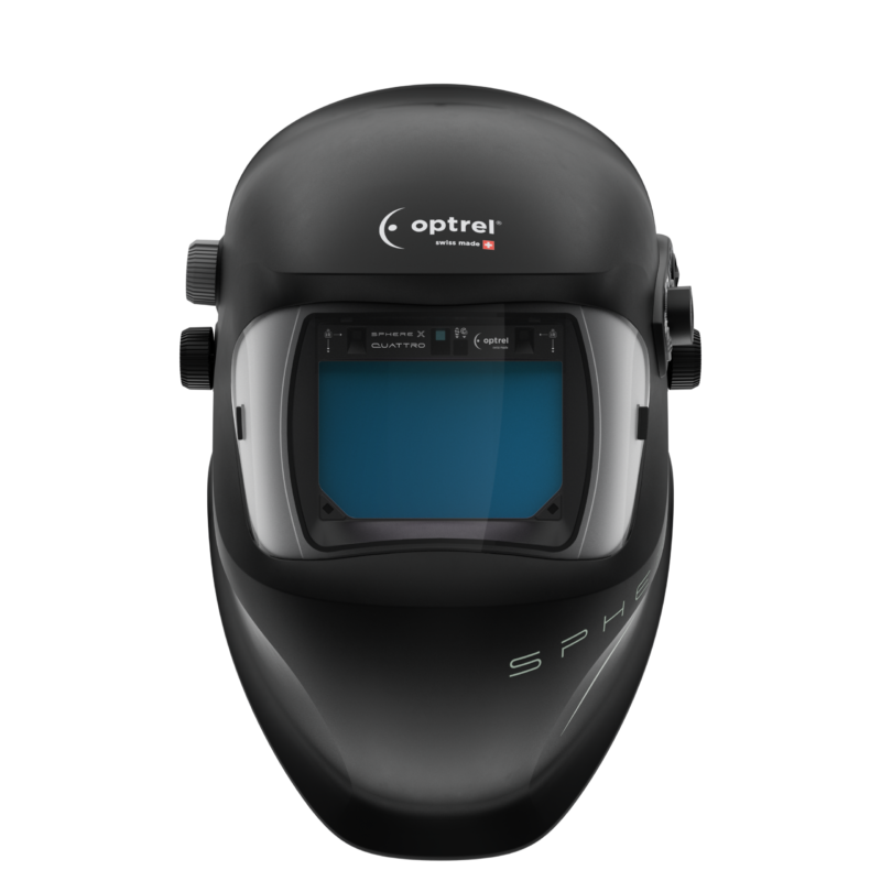 SphereX Quattro Black prednji pogled Maska za zavarivanje Optrel SphereX Quattro Black